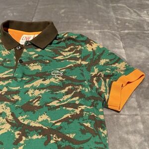 Lacoste l!ve Camo Polo Shirt Size Small 3 Alligator Rare Preppy France